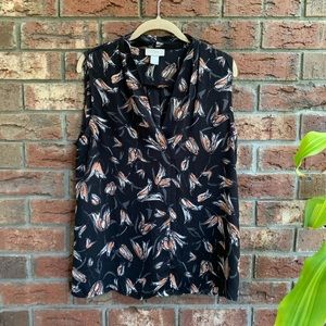 LOFT Floral Sleeveless Top Medium